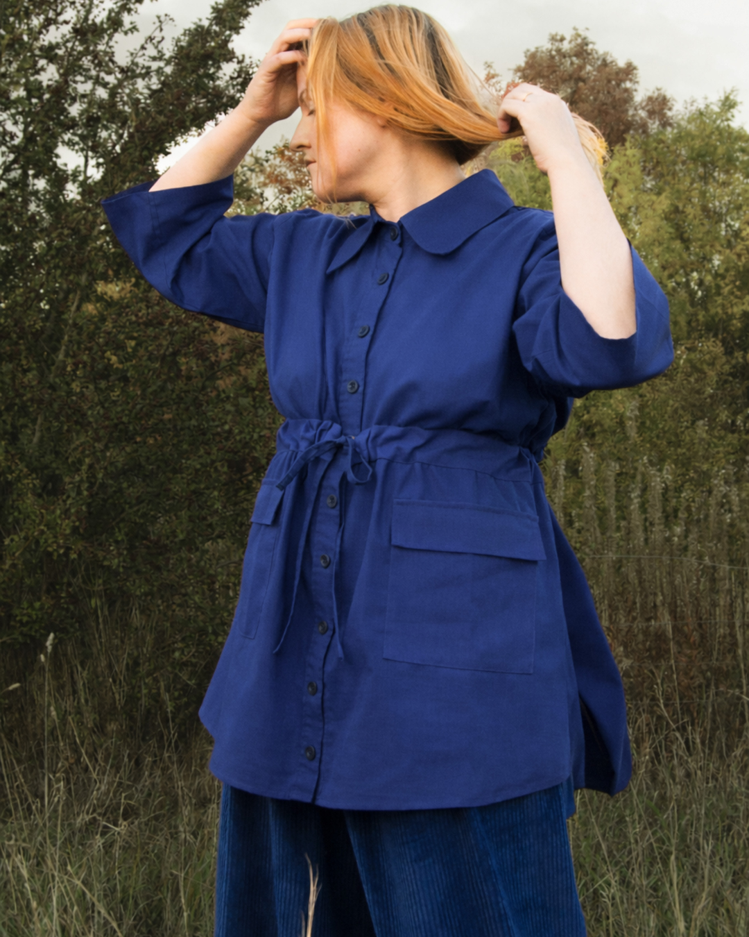 The Good Life Shirt in Blue Linen - House of Flint