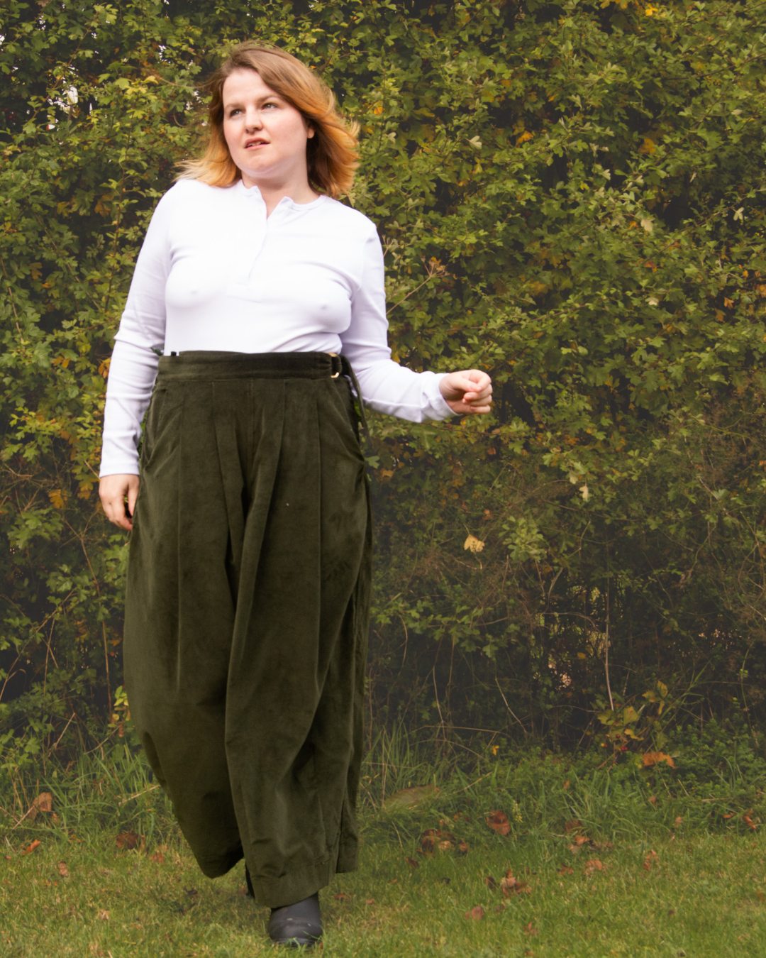 The Margo Trousers in Olive corduroy - House of Flint
