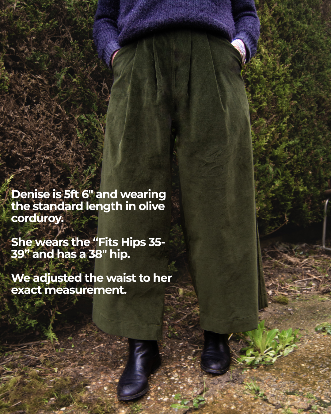 The Margo Trousers in Olive corduroy - House of Flint