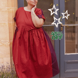 The Loop Dress in Red/Purple