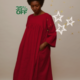The Everything Dress in Red linen