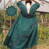 The Double Take Dress in Teal linen