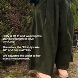 The Margo Trousers in Olive corduroy - House of Flint