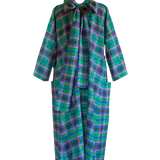 The Reversible Dress - Green tartan cotton flannel