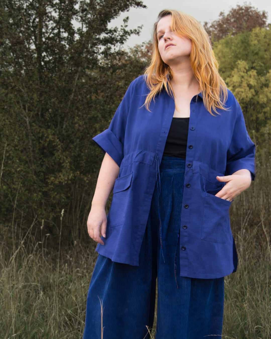 The Good Life Shirt in Blue Linen - House of Flint