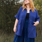 The Good Life Shirt in Blue Linen - House of Flint