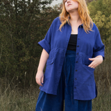 The Good Life Shirt in Blue Linen - House of Flint