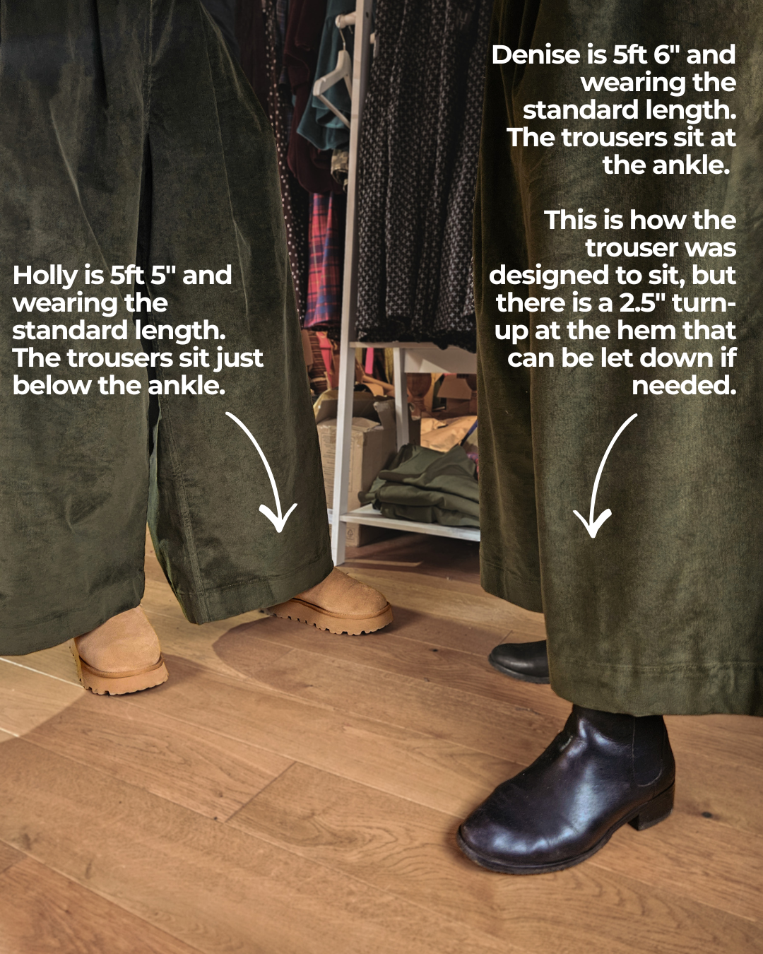 The Margo Trousers in Olive corduroy - House of Flint
