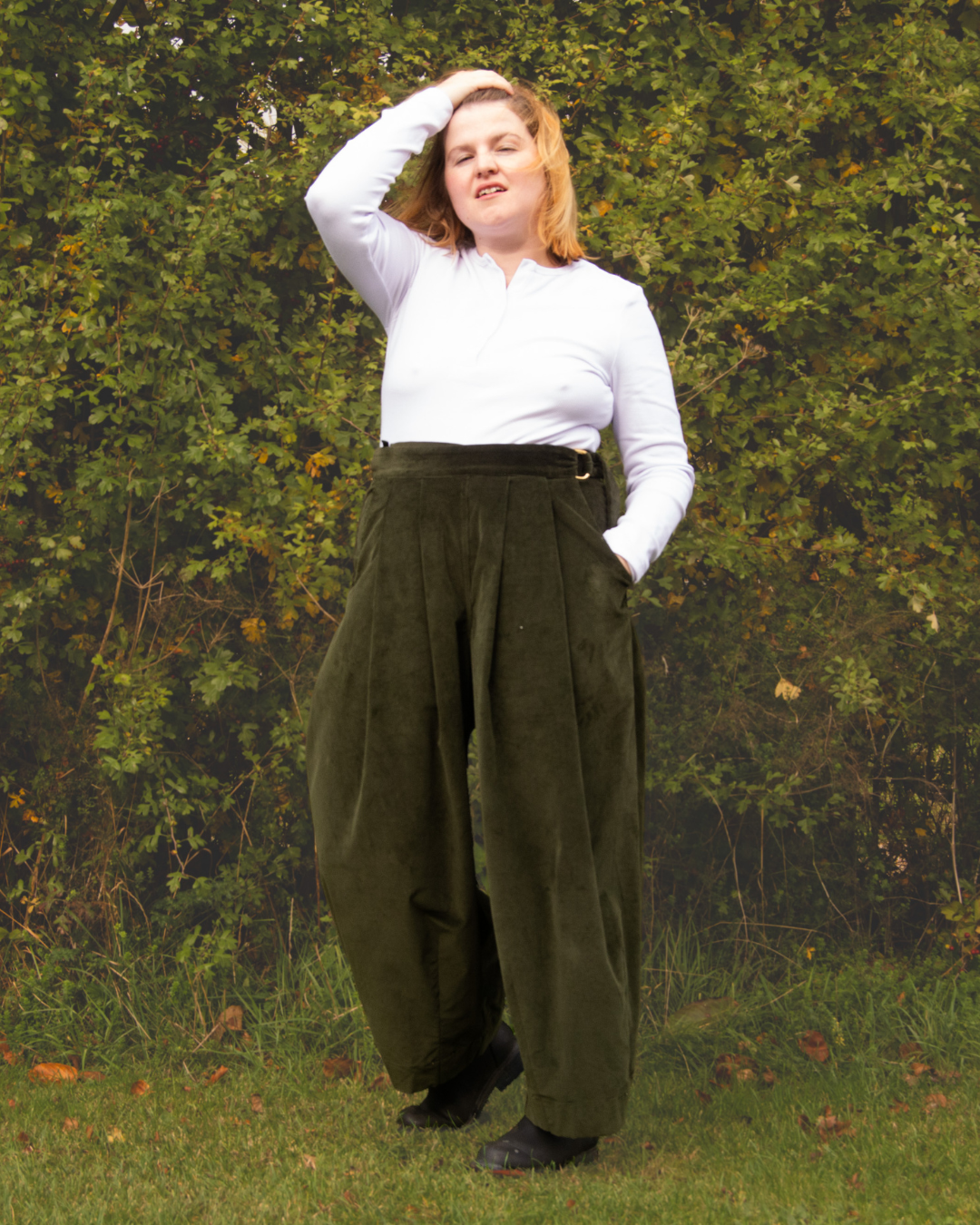 The Margo Trousers in Olive corduroy - House of Flint