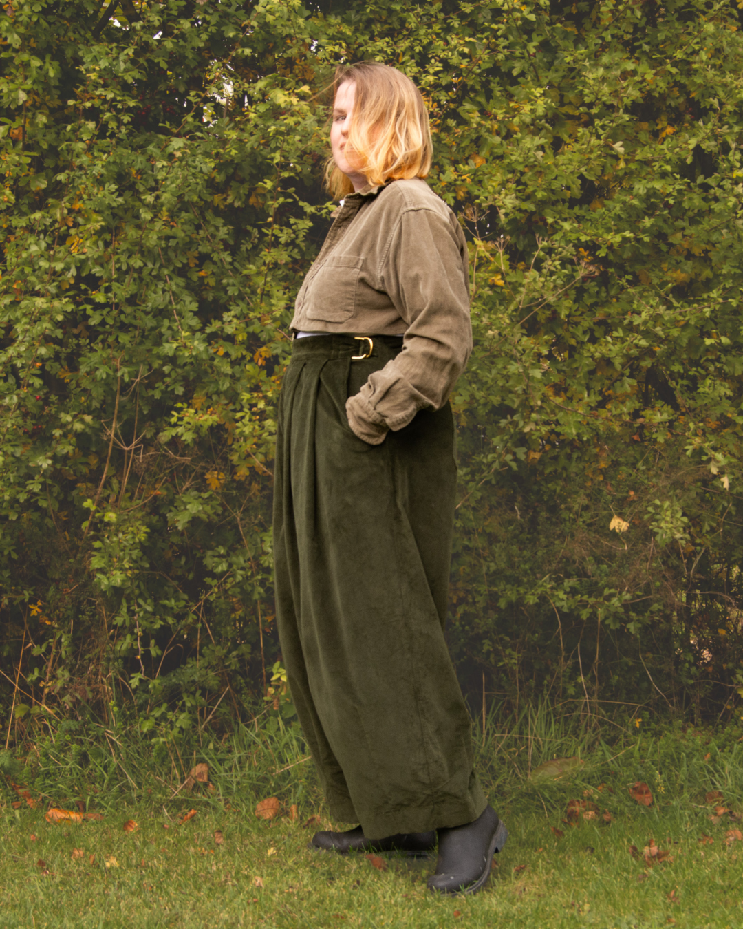 The Margo Trousers in Olive corduroy - House of Flint