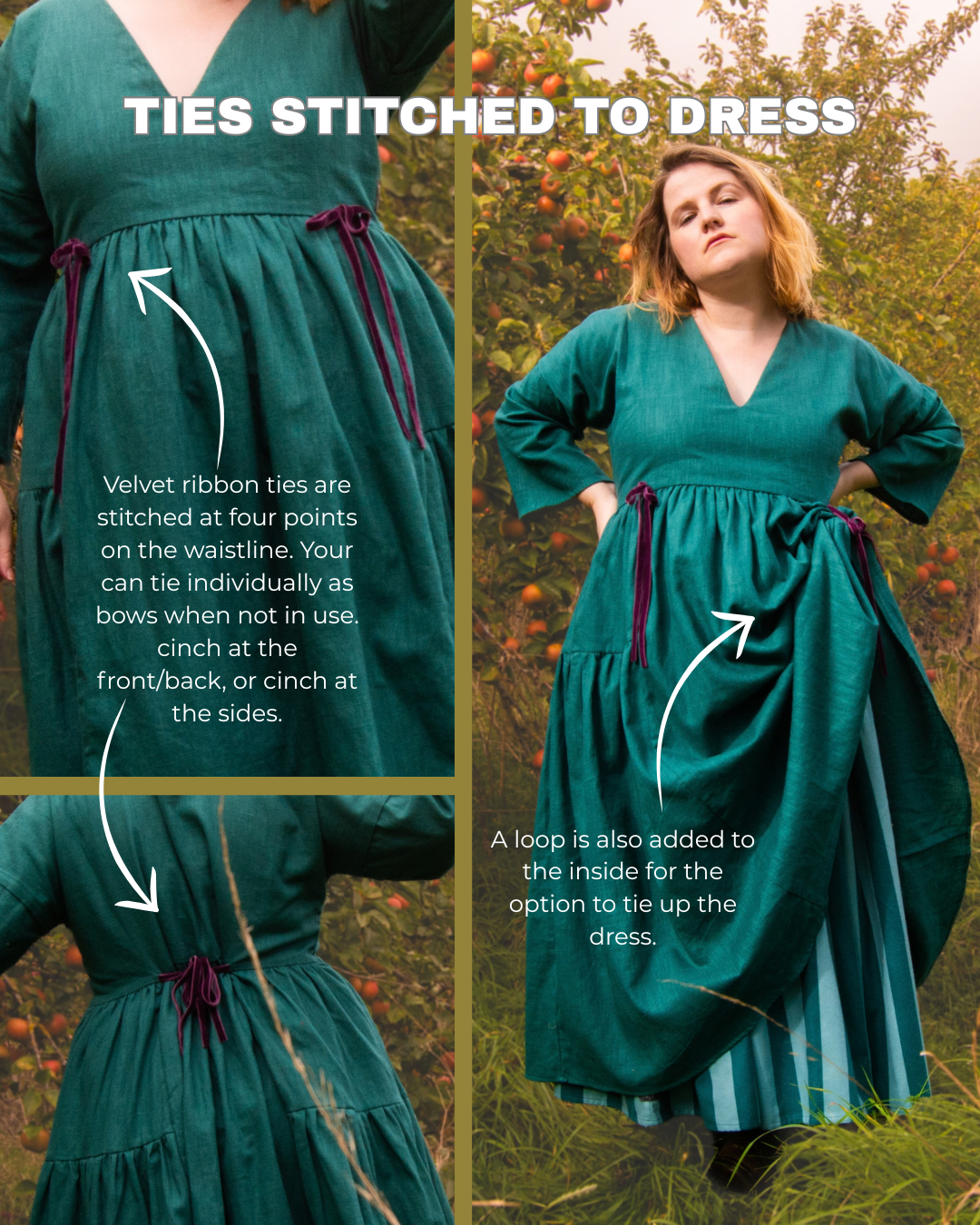 The Double Take Dress in Cider corduroy - House of Flint
