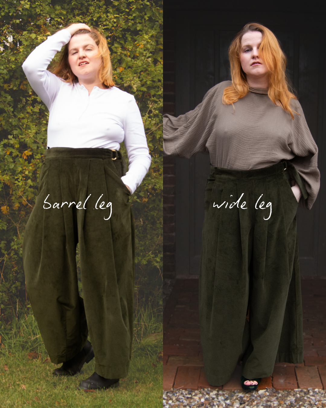 The Margo Trousers in Olive corduroy - House of Flint
