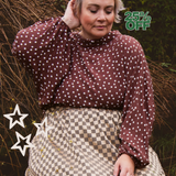 The Solstice Shirt in Brown Polka