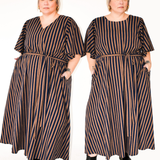 The Joan Dress in Navy Stripe - House of Flint