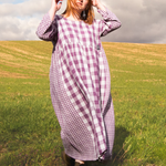 The Everything Dress in Purple double gingham - House of Flint