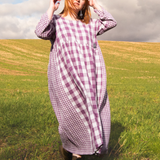 The Everything Dress in Purple double gingham - House of Flint