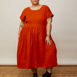 The Doddle Dress in Purple Double Gingham