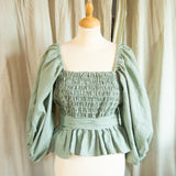 The Multiway Top - Mint linen - M