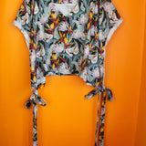 The Tie Shirt - Flower print linen/rayon - 4XL - House of Flint