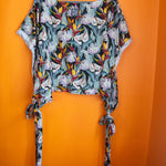 The Tie Shirt - Flower print linen/rayon - 4XL - House of Flint