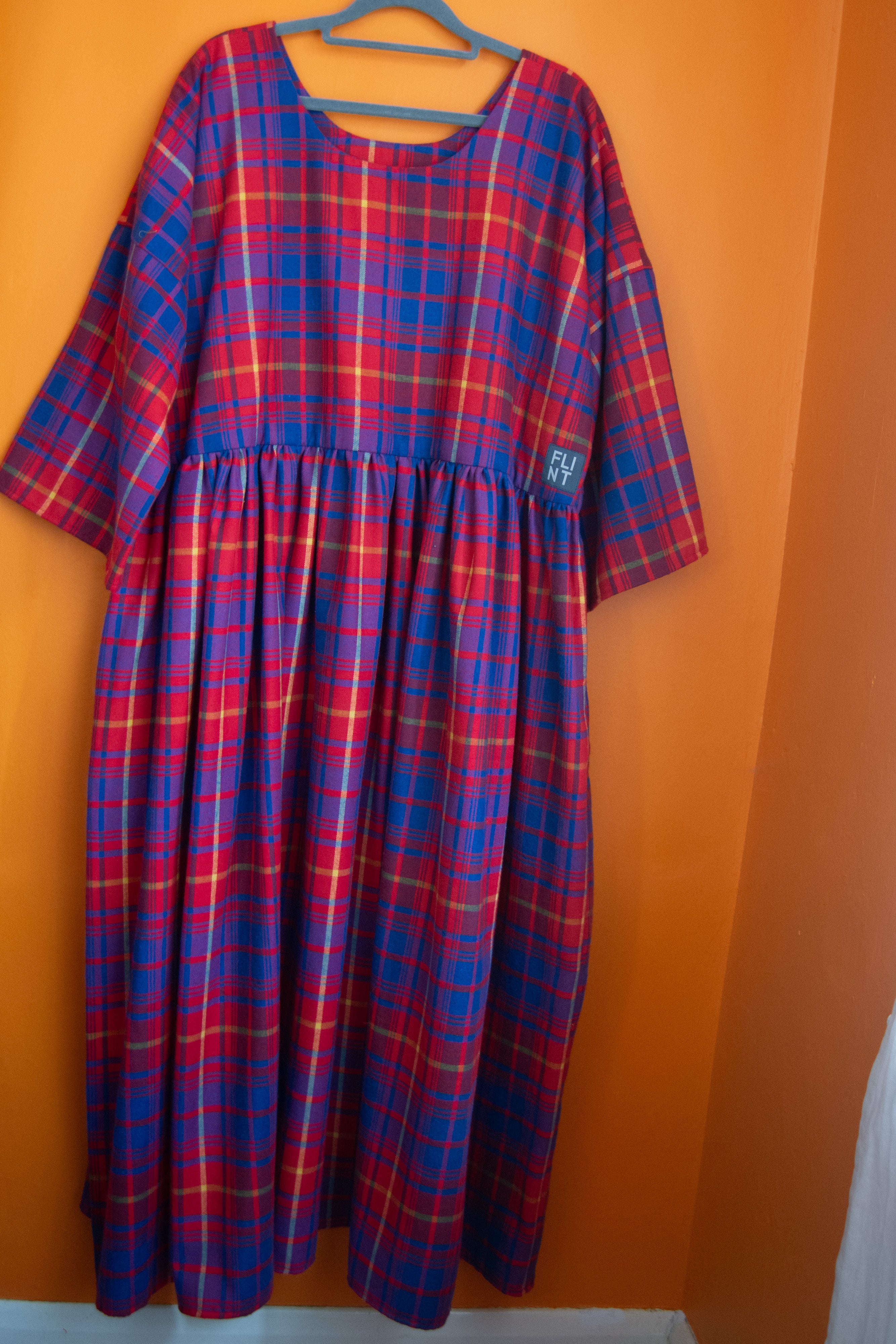 The Everything Dress in Red + Blue Check - L - House of Flint