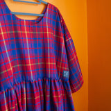 The Everything Dress in Red + Blue Check - L - House of Flint