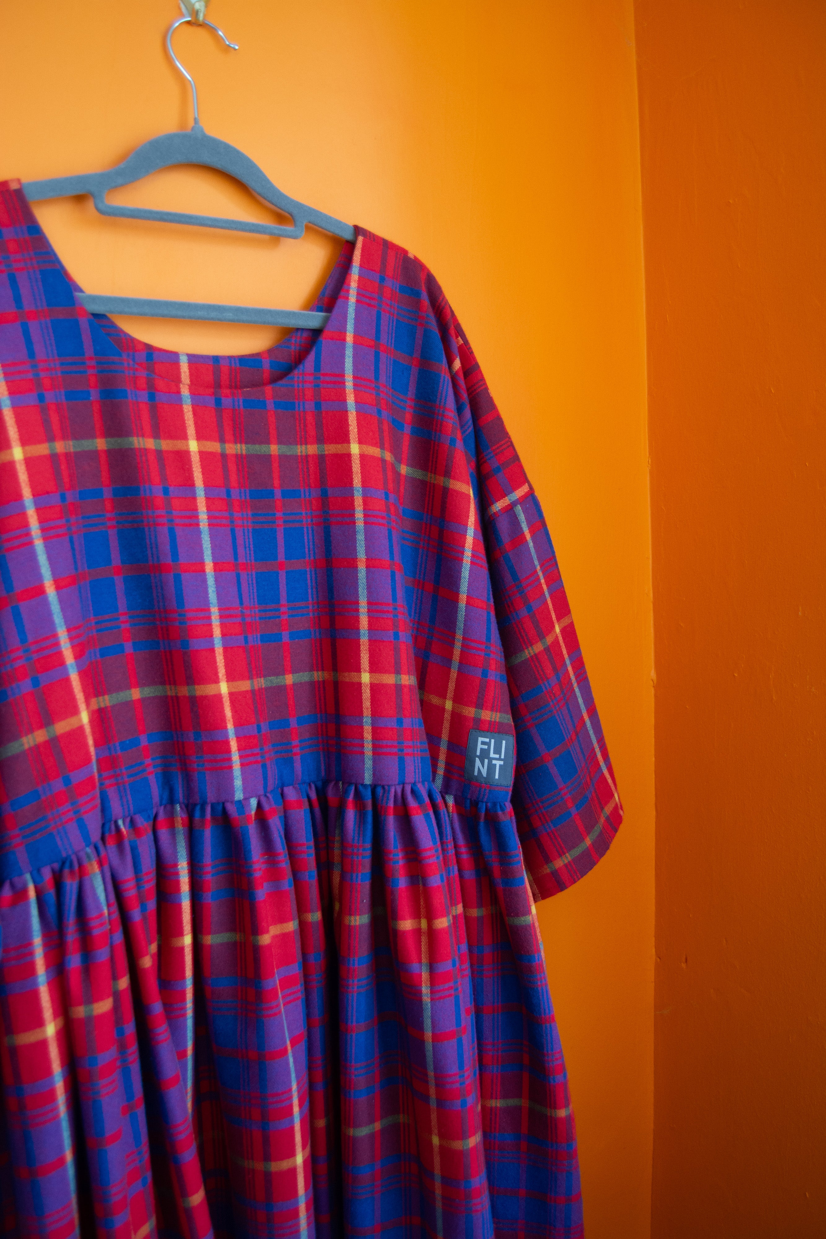 The Everything Dress in Red + Blue Check - L - House of Flint