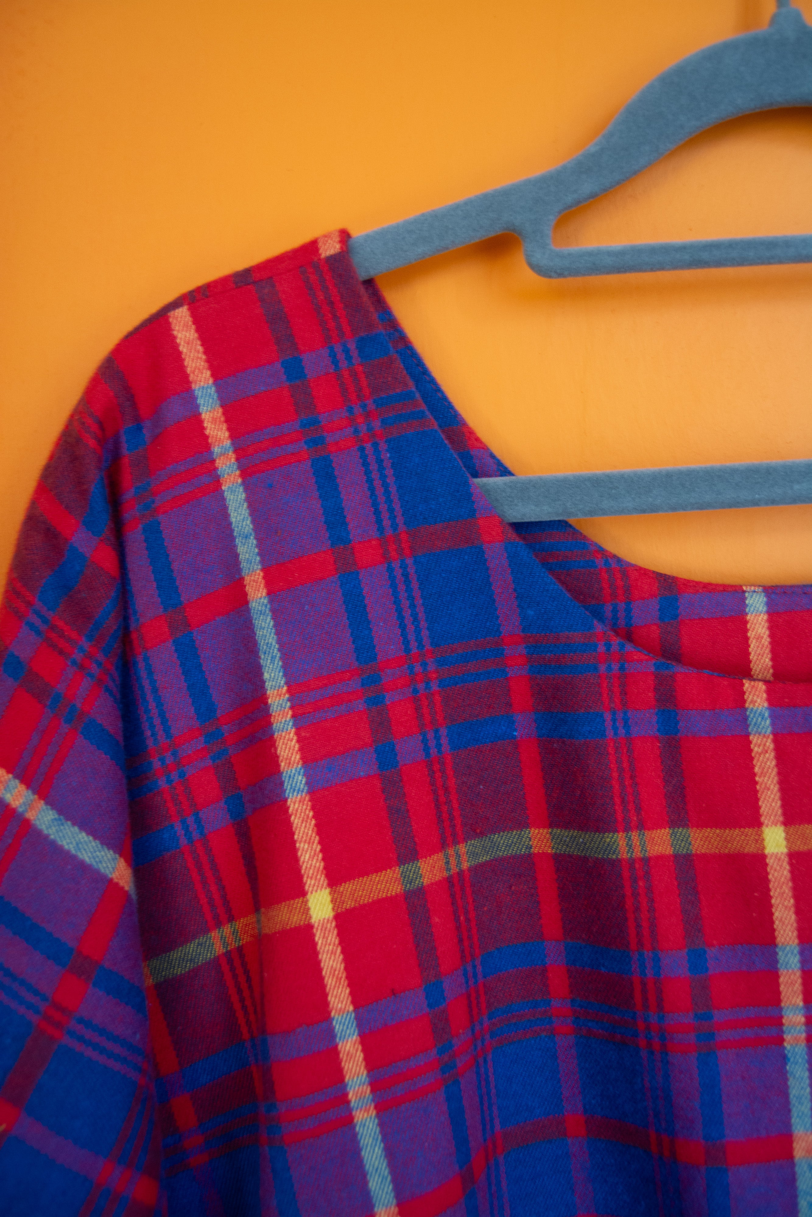 The Everything Dress in Red + Blue Check - L - House of Flint