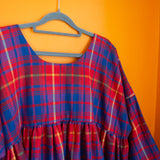 The Everything Dress in Red + Blue Check - L - House of Flint