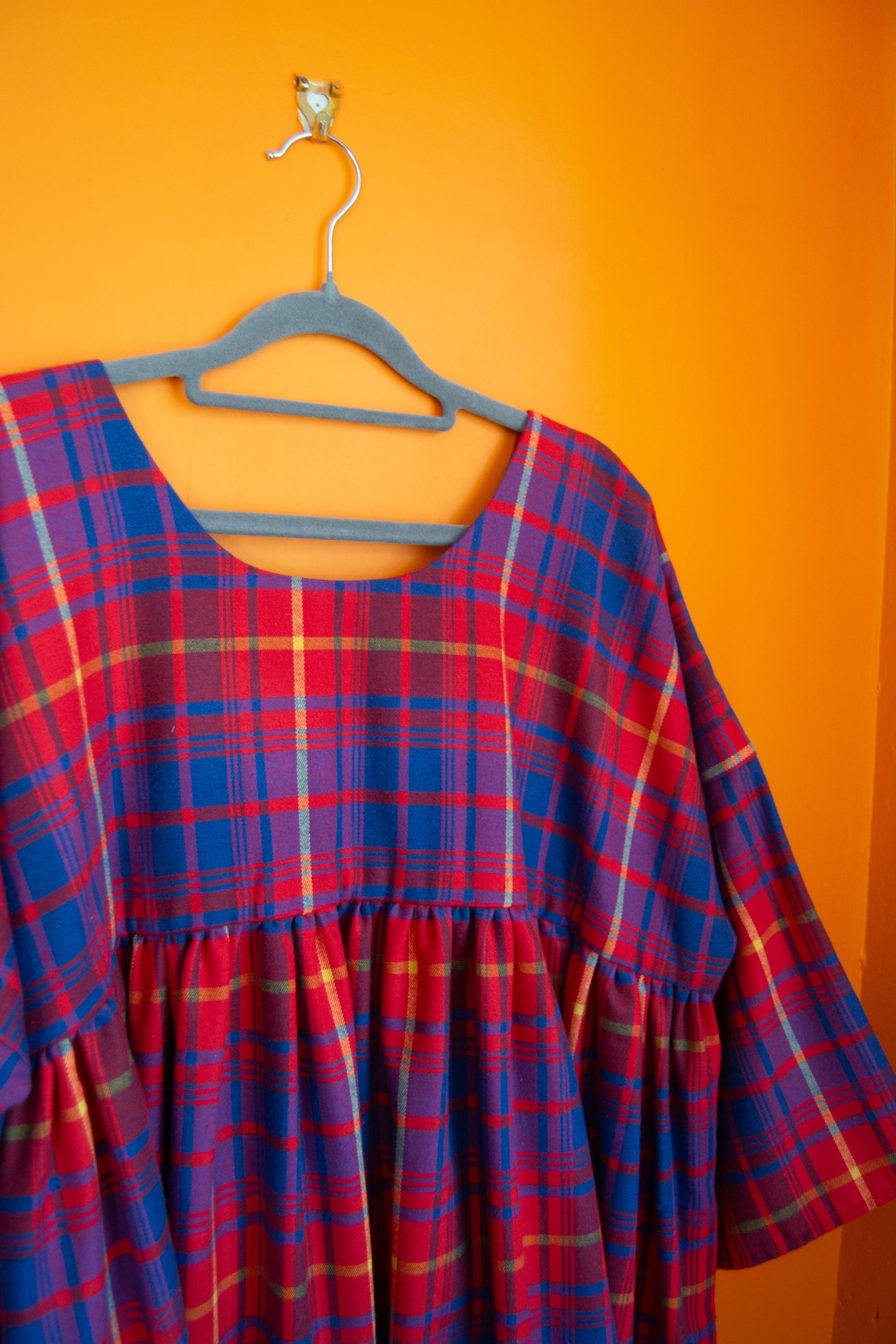 The Everything Dress in Red + Blue Check - L - House of Flint