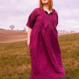 The Hellebore Dress in Cerise Pink