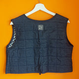 The Waistcoat - Denim and Navy gingham - XS
