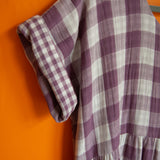 The Doddle Dress in Purple Double Gingham