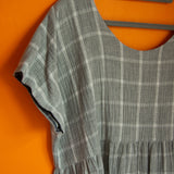 The Doddle Dress in Grey Windowpane
