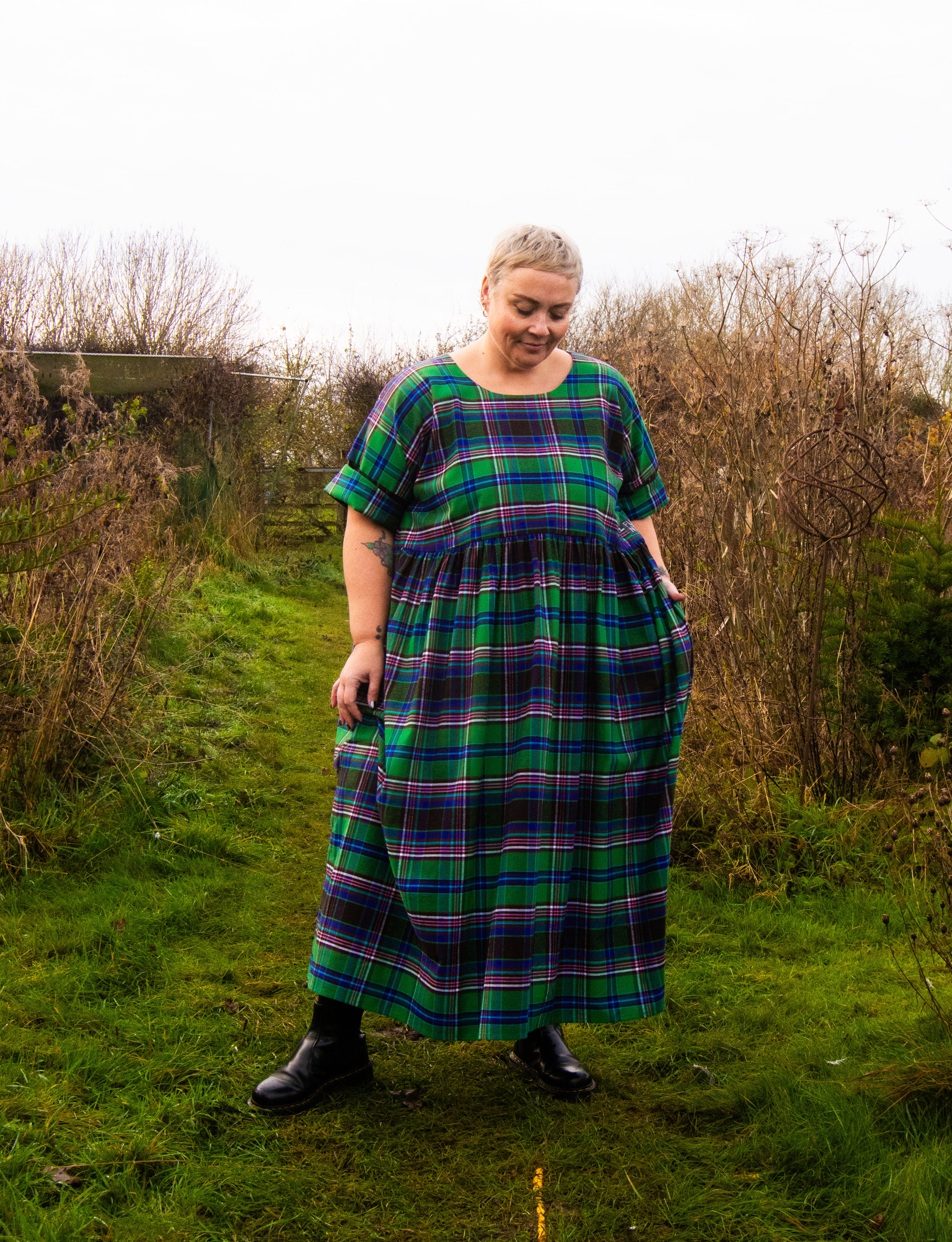 The Everything Dress in Green Tartan - House of Flint