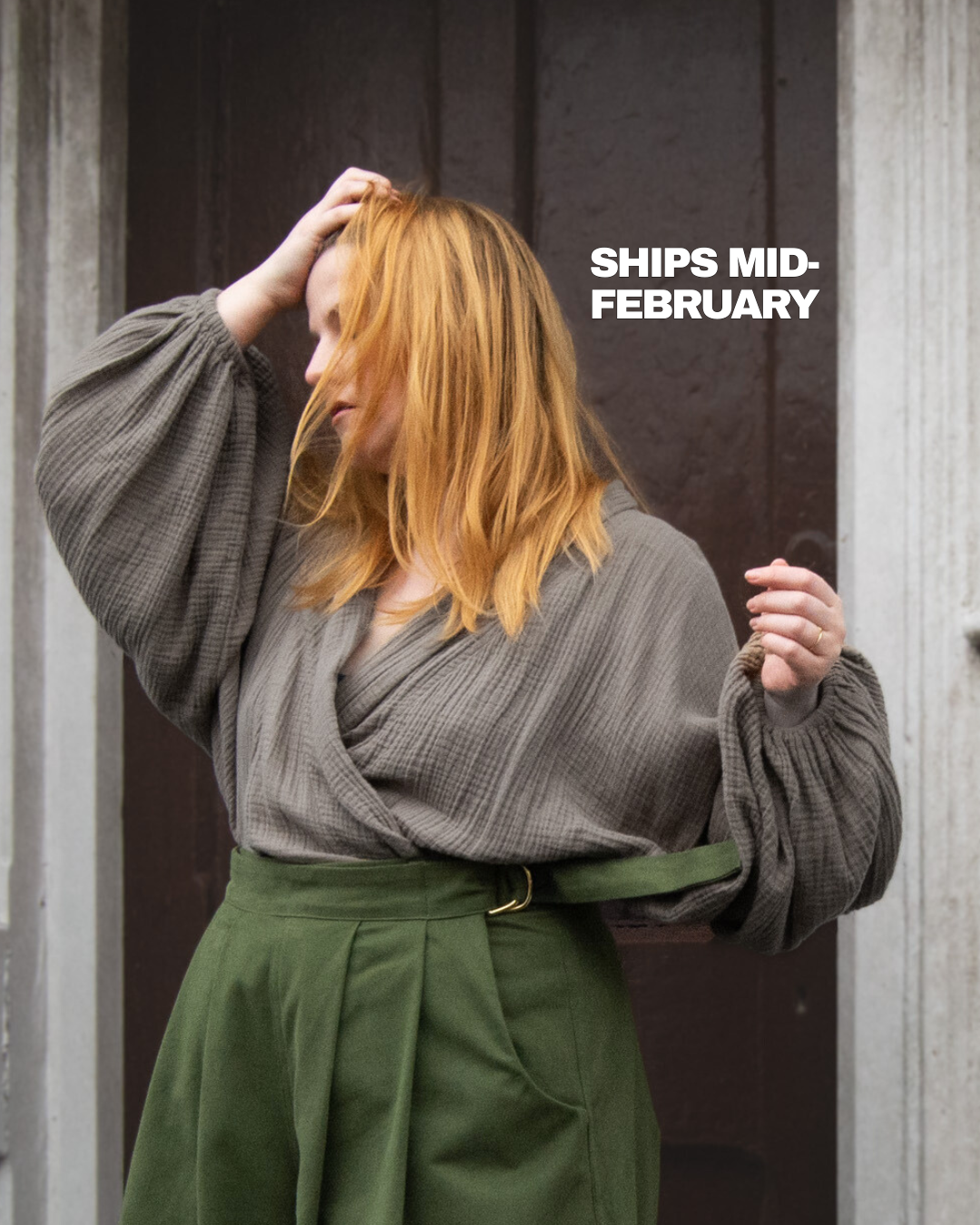 The Solstice Shirt in Mushroom double gauze - House of Flint