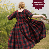Pre-order The Double Take Dress in Brushed Cotton Tartan
