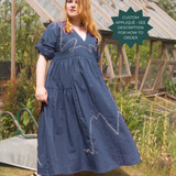 The Double Take Dress in Jeans Blue linen