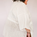 The Good Life Shirt in White Cotton - ships early April - House of Flint