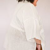 The Good Life Shirt in White Cotton - ships early April - House of Flint