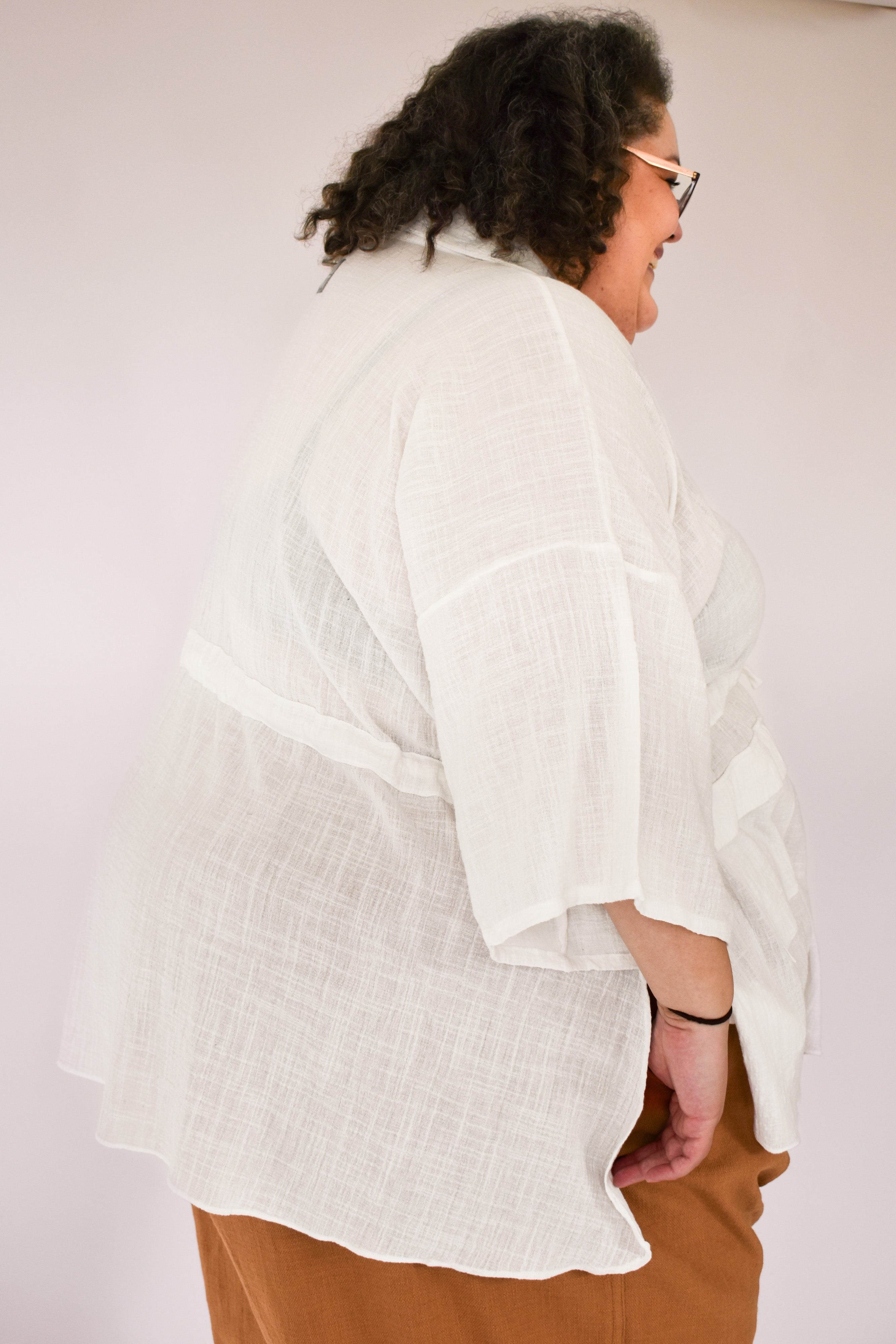 The Good Life Shirt in White Cotton - ships early April - House of Flint