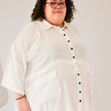 The Good Life Shirt in White Cotton - ships early April - House of Flint