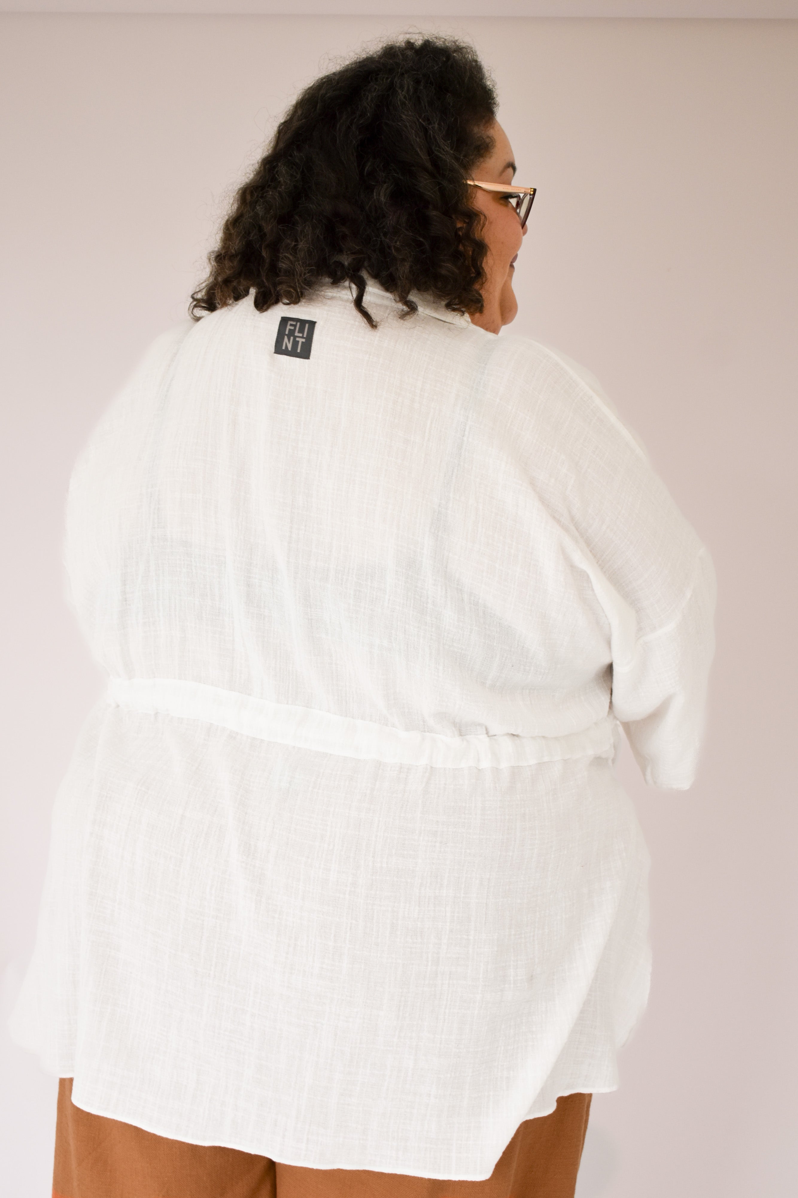 The Good Life Shirt in White Cotton - ships early April - House of Flint