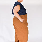 The Avery Trousers in Chocolate chia check