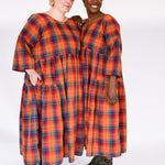 The Double Take Dress in Brushed Cotton Check - House of Flint