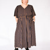 The Joan Dress in Navy Stripe - House of Flint