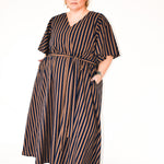 The Joan Dress in Navy Stripe - House of Flint