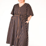 The Joan Dress in Navy Stripe - House of Flint