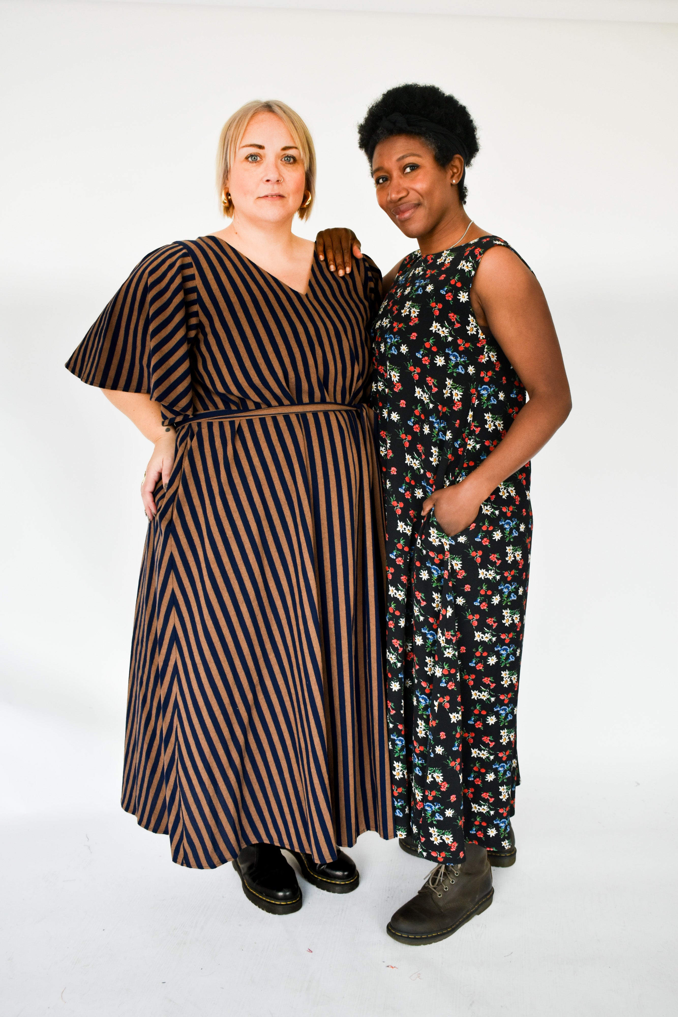 The Joan Dress in Navy Stripe - House of Flint