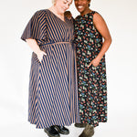 The Joan Dress in Navy Stripe - House of Flint